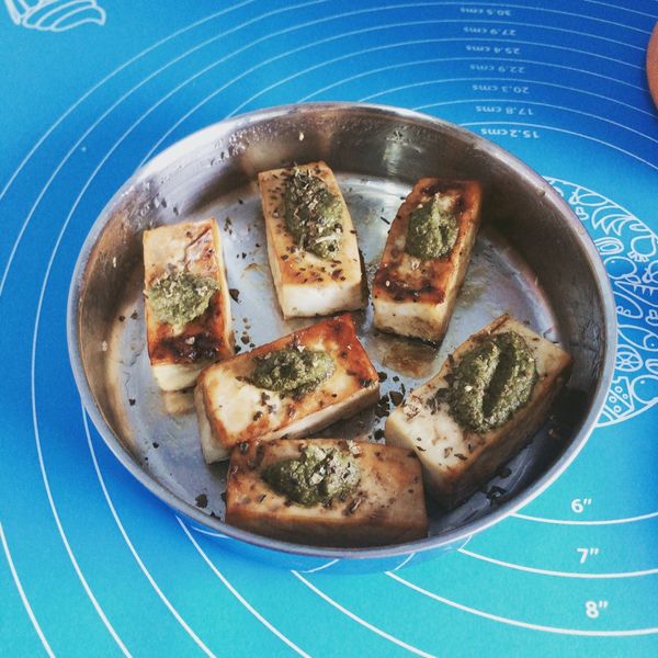 青醬烤豆腐：Sally Lin 一起做