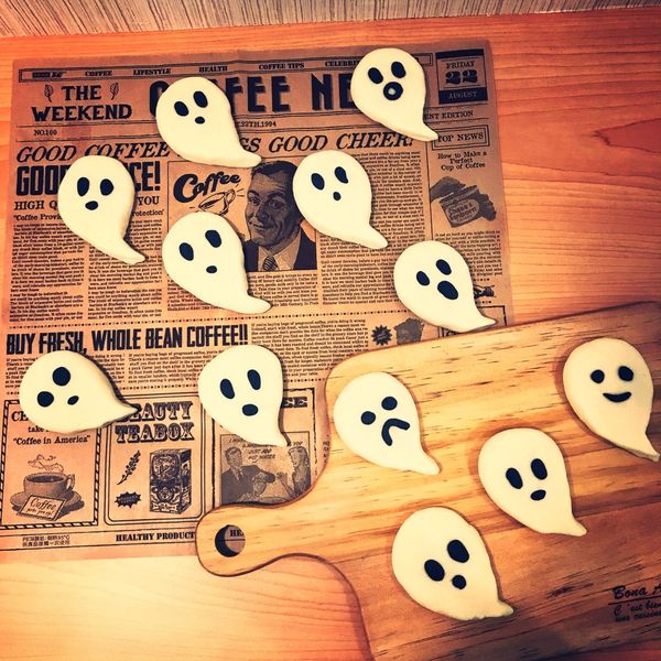 Happy Halloween阿飄餅乾 : 楊小涵一起做