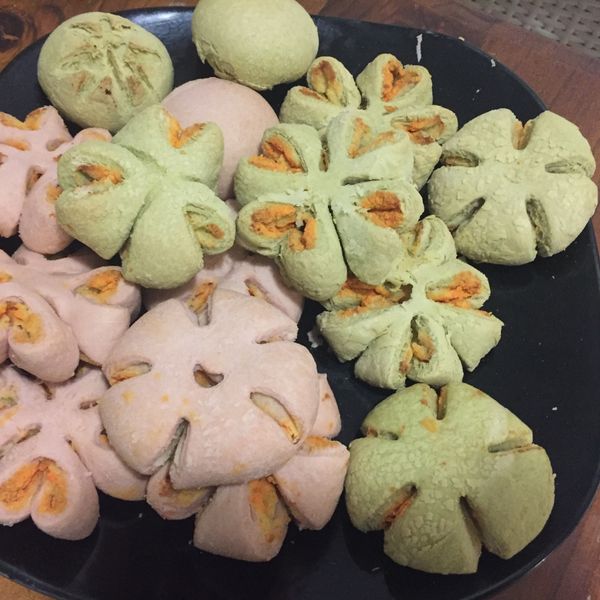 三色中式花式酥餅(中秋應景) : Cynthia 一起做