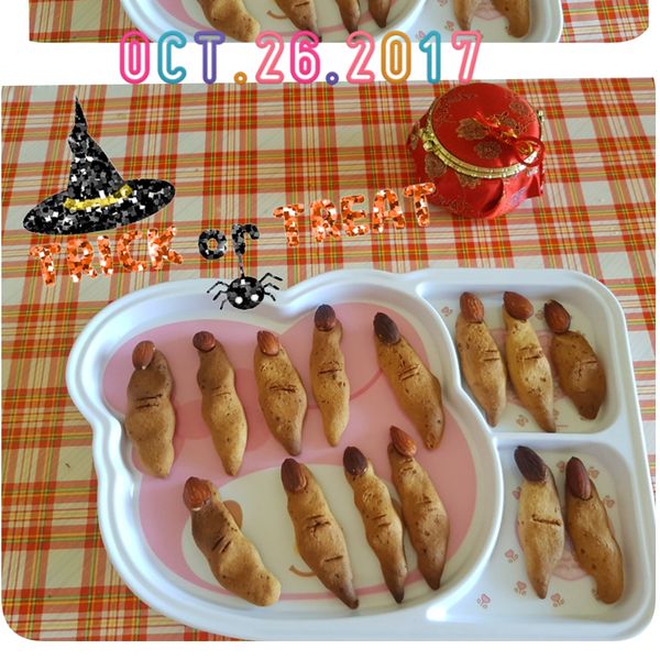 【萬聖節限定】巫婆手指餅乾：奈奈 一起做