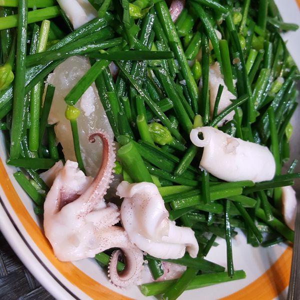 韭菜花炒花枝 : Felice Liao一起做