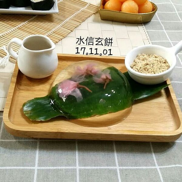 櫻花水信玄餅(吉利Ｔ配方）：伊的親子早餐日記 一起做