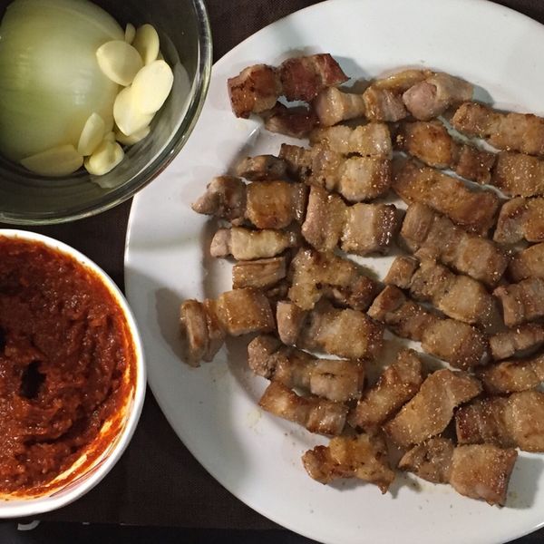 韓式烤五花肉 : 삼겹살구이 : 陳于潔一起做