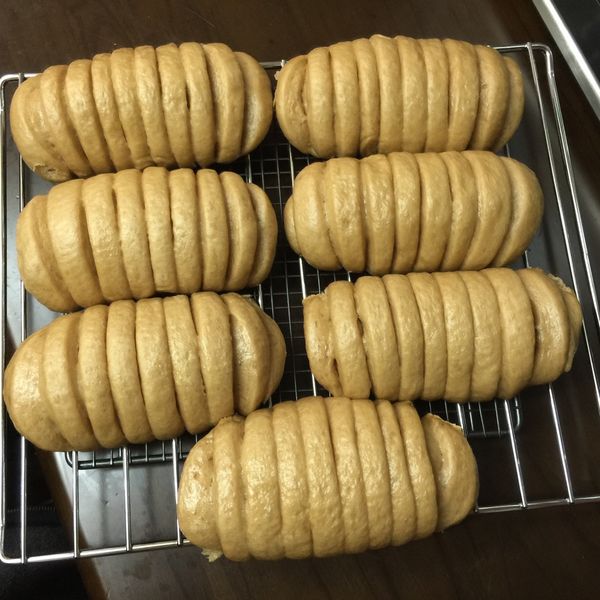 黑糖芋泥饅頭捲:心心 一起做