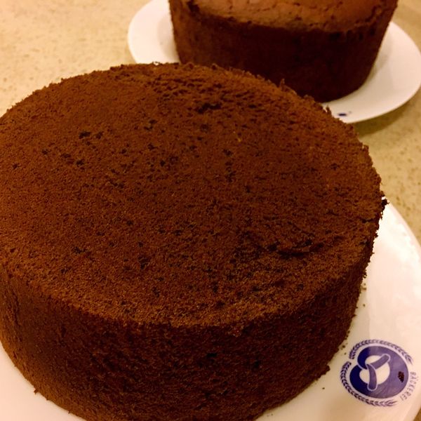 燙麵Q潤巧克力戚風：anne 一起做