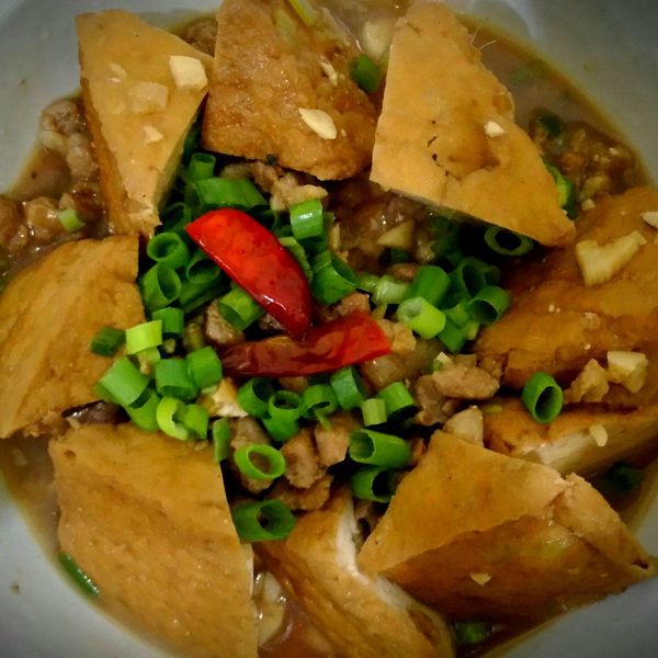 肉末燒油豆腐 : 小倩一起做