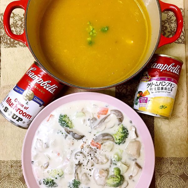 野菇雞肉燴飯佐南瓜海鮮濃湯 : Joan Wu一起做