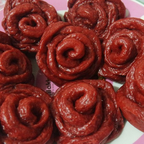 紅麴玫瑰花饅頭：丸媽咪❤烘培小廚房 一起做