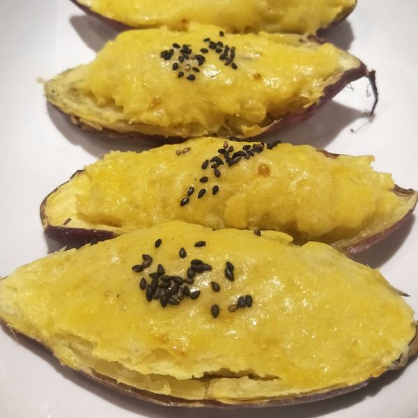 黃金地瓜燒～冬天最溫暖的下午茶點心：mandy 一起做