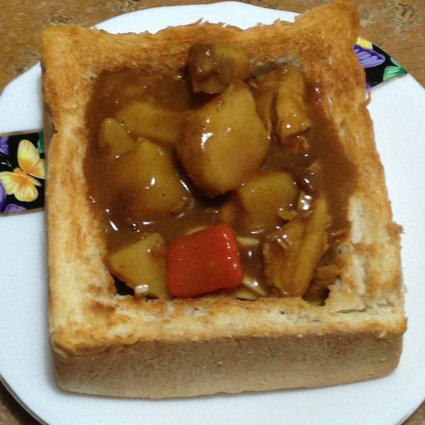 起司咖哩吐司磚 : 儀君翁一起做