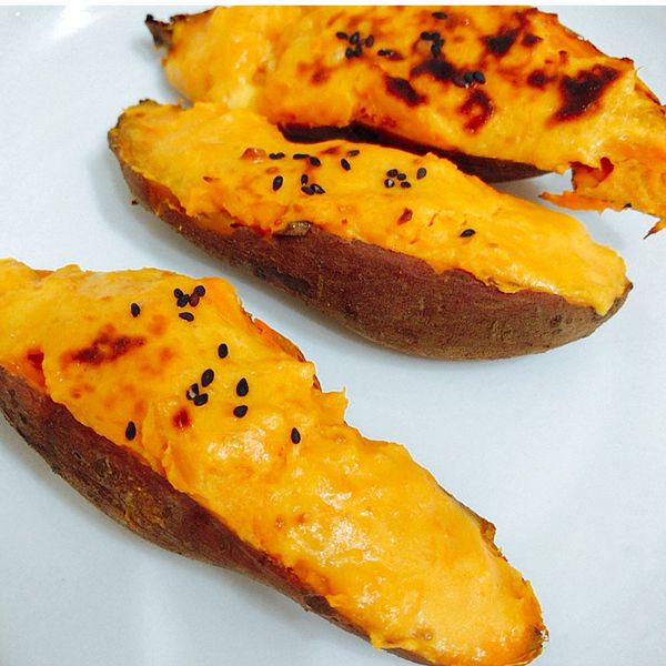 黃金地瓜燒～冬天最溫暖的下午茶點心：咻咻 一起做