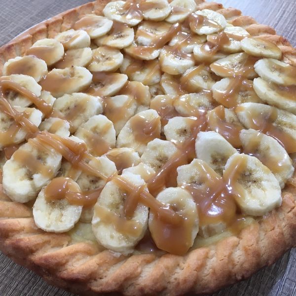 [阿妮塔♥sweet] 香蕉奶油布丁塔淋焦糖醬。：Shawn Liao 一起做