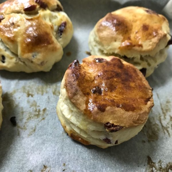 蔓越莓司康（scone) : Mei Chin Ho一起做