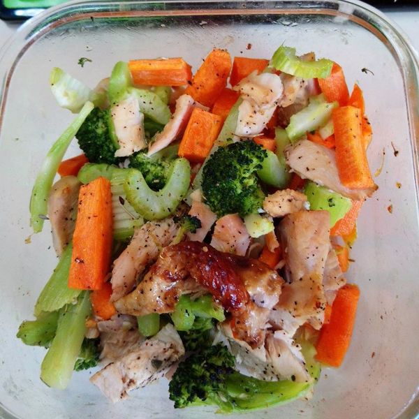 烤雞胸肉蔬菜：宿舍料理_工院學生 一起做