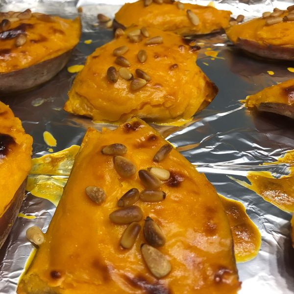 黃金地瓜燒～冬天最溫暖的下午茶點心：Linda Lin 一起做