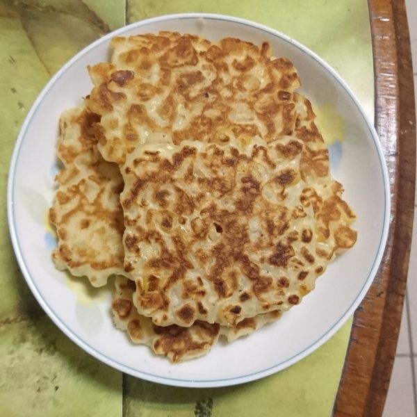 玉米薯餅 : 布丁醬曉一起做