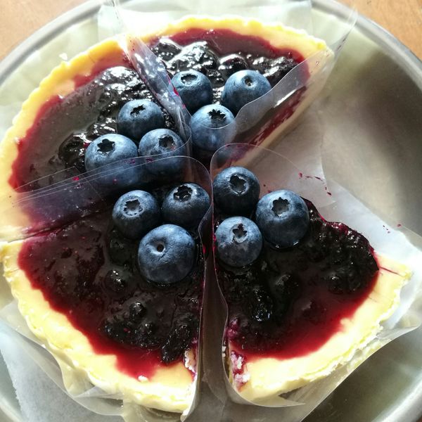 紐約重乳酪蛋糕佐覆盆子淋醬 水波爐烘烤：Christy 一起做