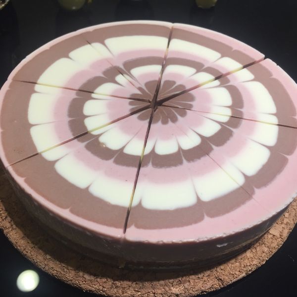 三色拉花生乳酪蛋糕(6吋、免烤箱):江馨媃 一起做