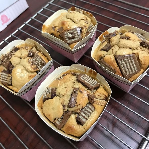 新手版🍒黑糖巧克力瑪芬蛋糕 : 波哩一起做