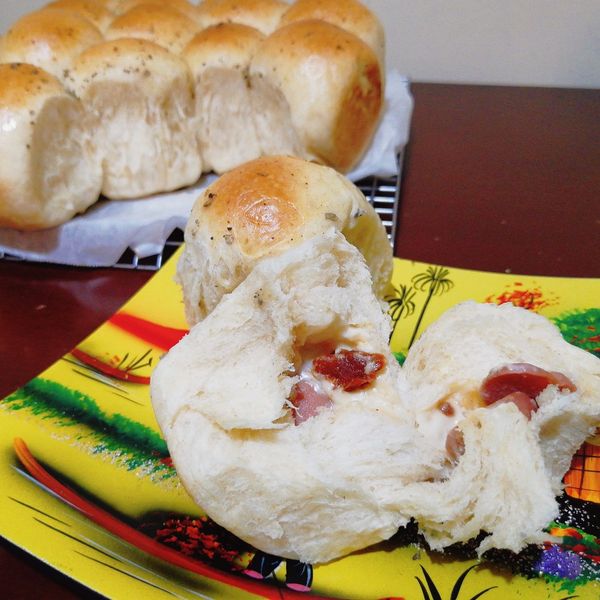 小朋友超愛！拿波里多瑙鹹餐包 : 艾華斯一起做