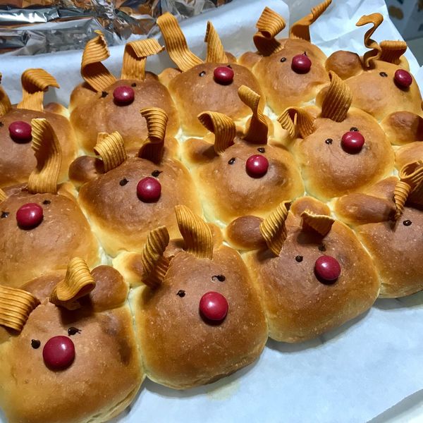 【手撕麵包】聖誕節麋鹿雪人麵包：Claire 一起做