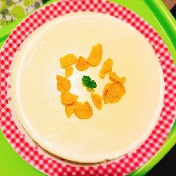 香蕉卡士達生乳酪蛋糕 免烤箱 : Shan Bao一起做