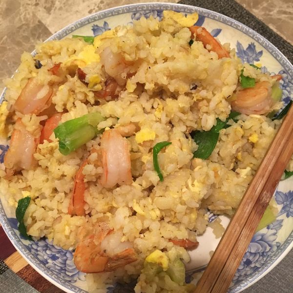 お弁当-171106-蝦仁香蔥炒飯 : Nadia Su一起做