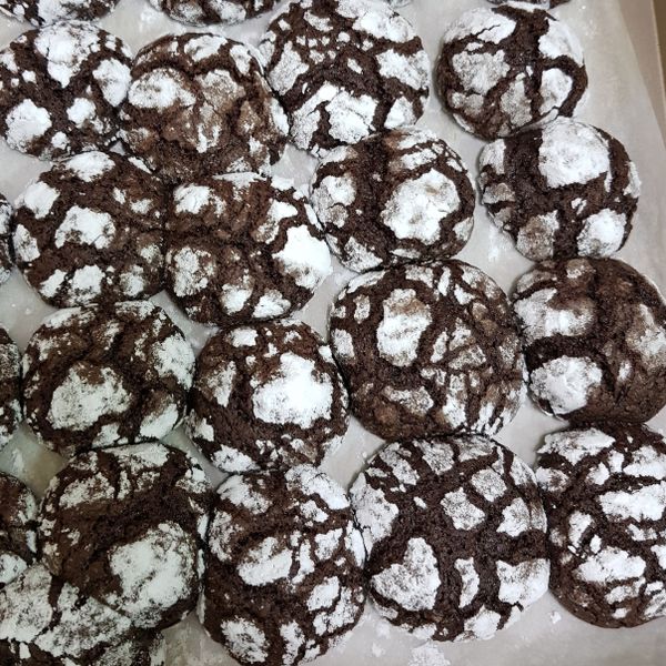 《應景聖誕》雪花裂紋可可餅乾～植物油版本 : Ying Han一起做