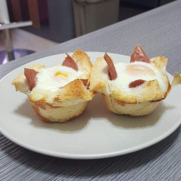 吐司烤蛋盅 : joanne0105一起做