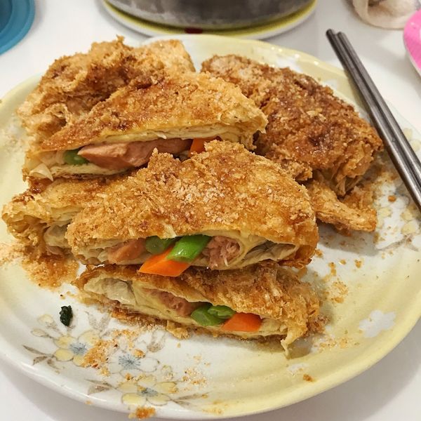 香菜豆皮蔬食捲 : 婷婷一起做