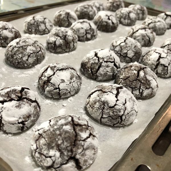 《應景聖誕》雪花裂紋可可餅乾～植物油版本 : Tina Huang一起做