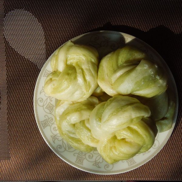 雙色花捲 : 晶晶一起做