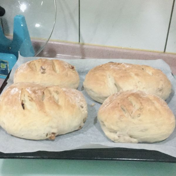 起士核桃蔓越莓麵包（懶人麵包） : 廖子靚一起做