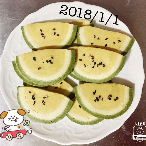 西瓜 造型 餅乾：Lillian Li 一起做