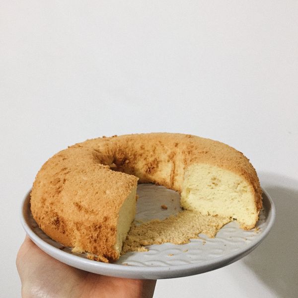 超綿軟的原味優格戚風蛋糕 : chik一起做