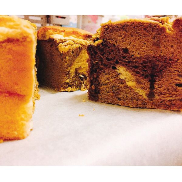 迷彩戚風蛋糕：Ariel 一起做