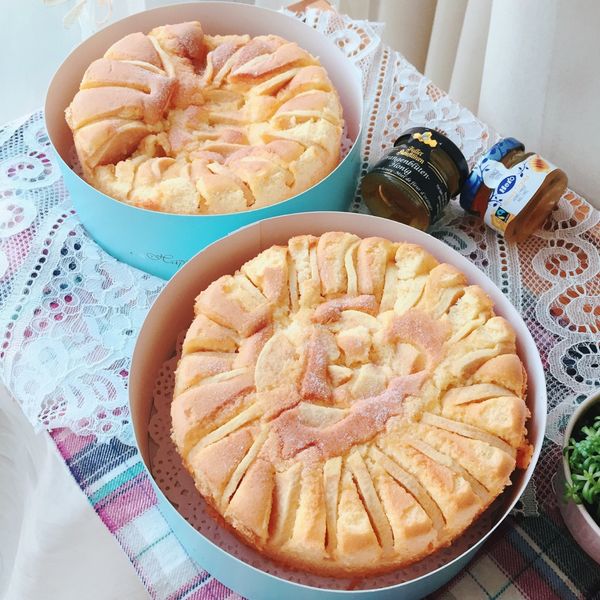 蘋果片鑲蛋糕 : N9一起做