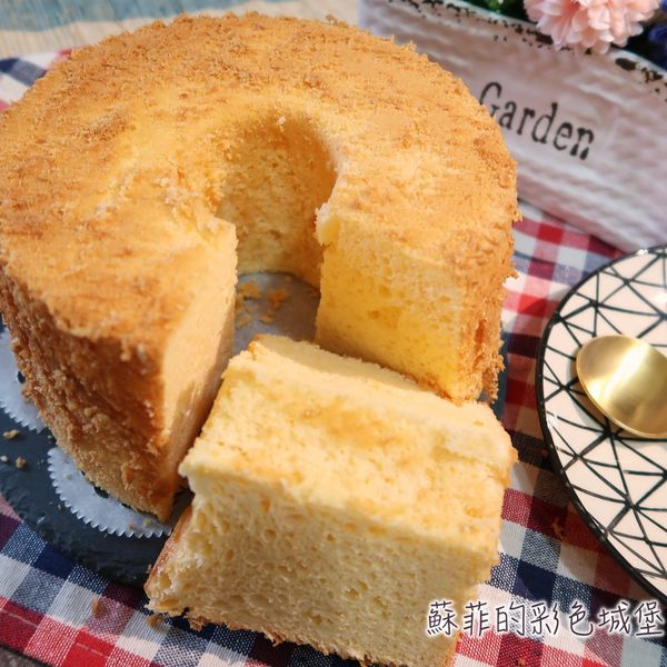 乳酪戚風蛋糕 : 蘇菲的彩色城堡一起做