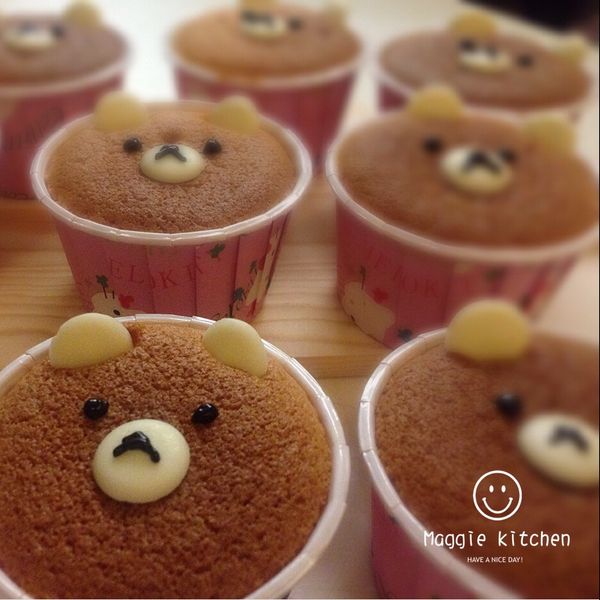 蜂蜜小熊杯子蛋糕 : Maggie Chan一起做