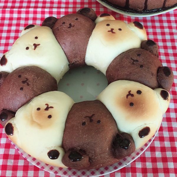 拉拉熊造型手撕麵包 : 葉小璿一起做