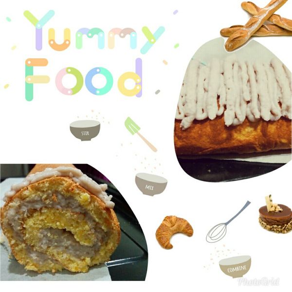 芋泥蛋糕捲：tzu 一起做