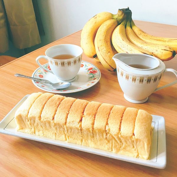 磅蛋糕模做戚風❤️（免倒扣）蜂蜜戚風蛋糕 : Loon一起做