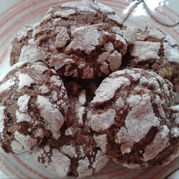 《應景聖誕》雪花裂紋可可餅乾～植物油版本 : Momoko  Nakasaki一起做