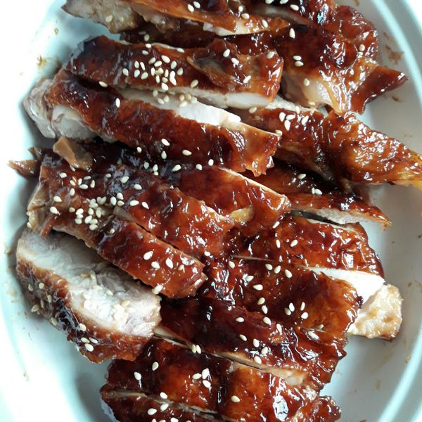 照燒雞腿排 : 栗子飯糰一起做