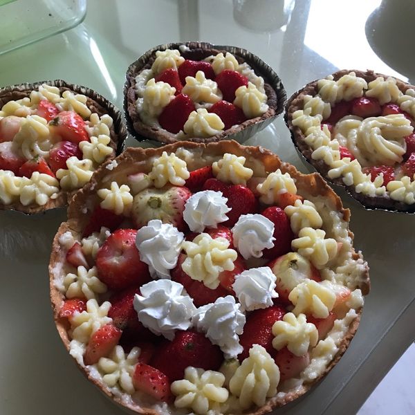 夢幻卡士達草莓塔 : 小孩一起做