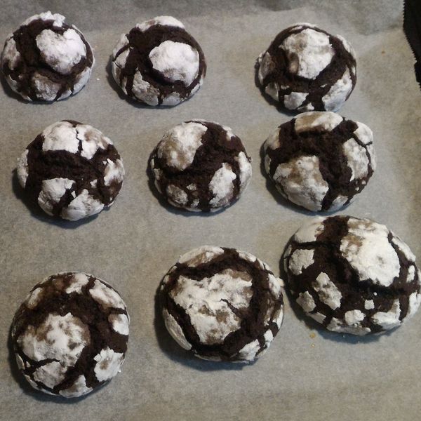 《應景聖誕》雪花裂紋可可餅乾～植物油版本 : Kkwjo Lin一起做