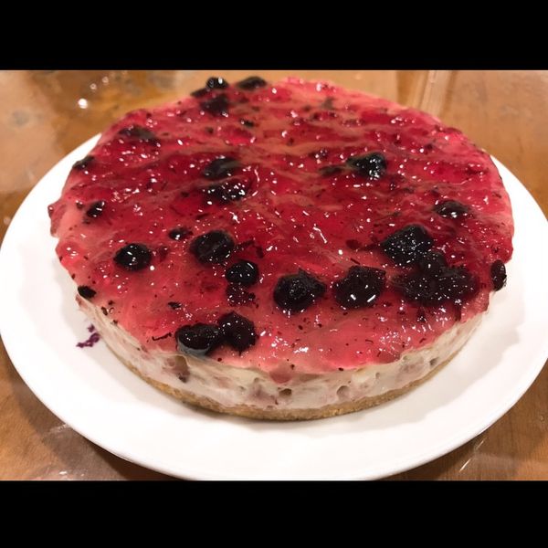 藍莓凍乳酪蛋糕（5吋、免烤箱） : 裴裴 Peggy一起做