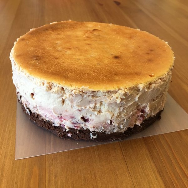 紐約重乳酪蛋糕佐覆盆子淋醬 水波爐烘烤：weimin 一起做