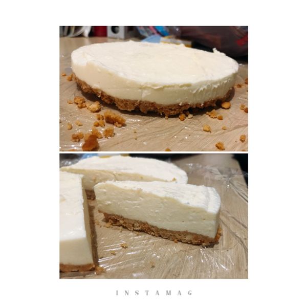 三色拉花生乳酪蛋糕(6吋、免烤箱):貓兒 一起做