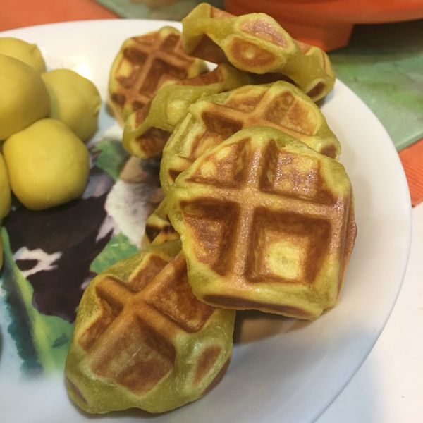 Vitantonio鬆餅機：Q軟地瓜球 : meimei一起做